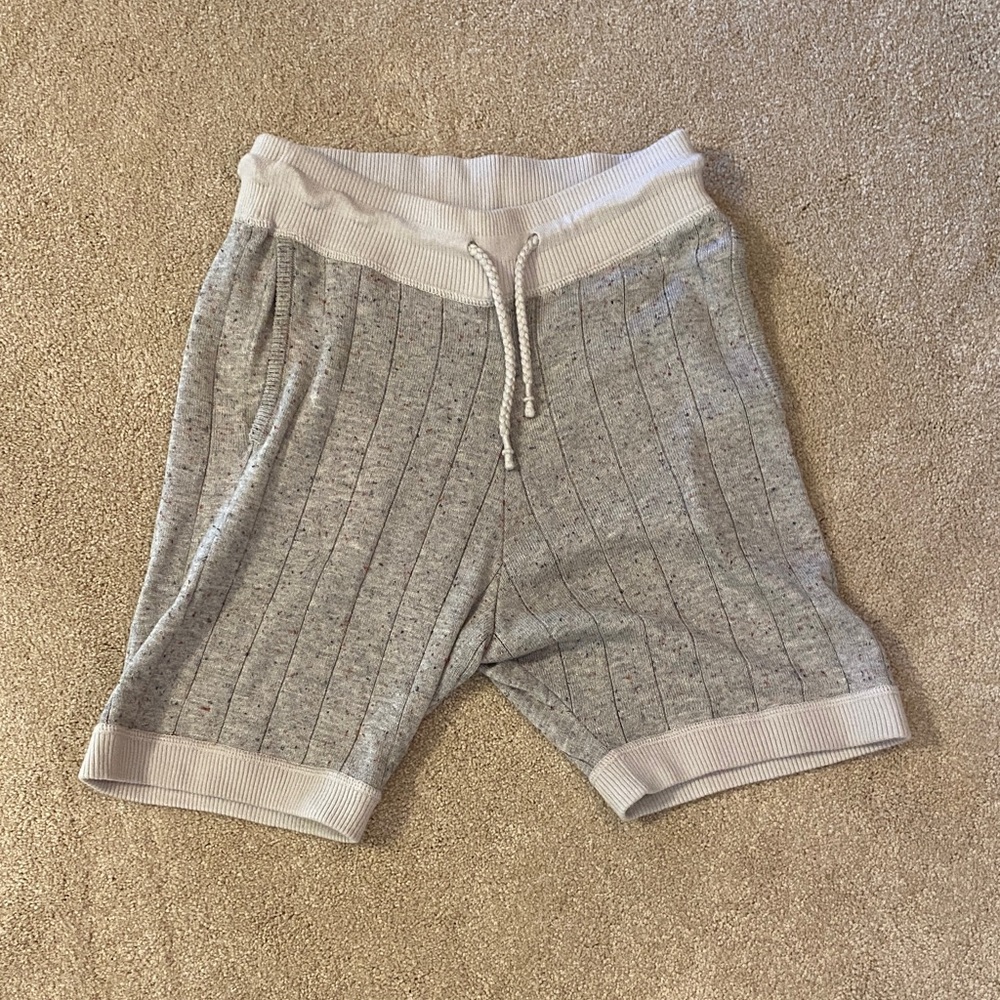 Propaganda Agency Gray Quilted Drawstring Shorts